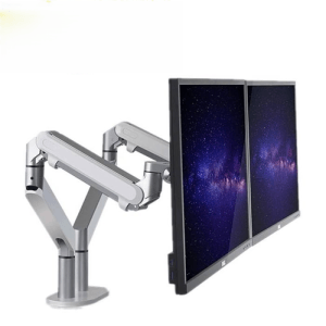 Support Écran 27" Ressort à Gaz DIGIPOS DP-OZ2 DOUBLE BRAS - SILVER